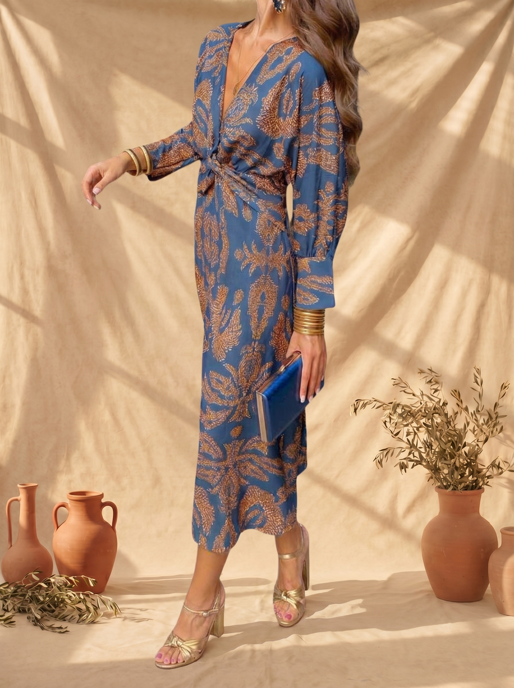 Celeste | Vestido midi floral elegante