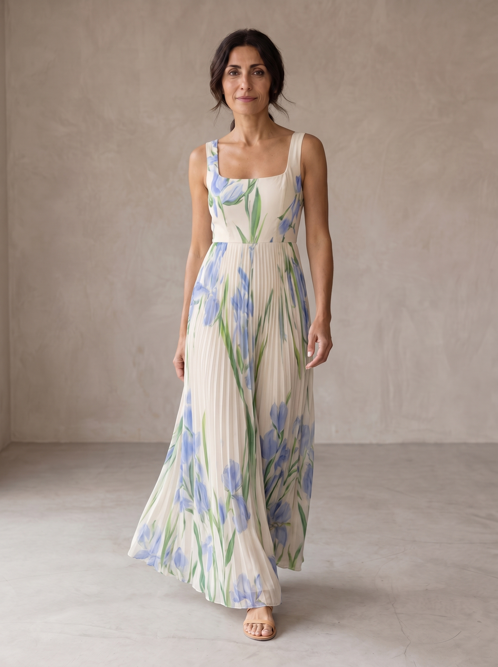 Oriah | Vestido largo floral con corte evasé