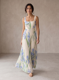 Oriah | Vestido largo floral con corte evasé