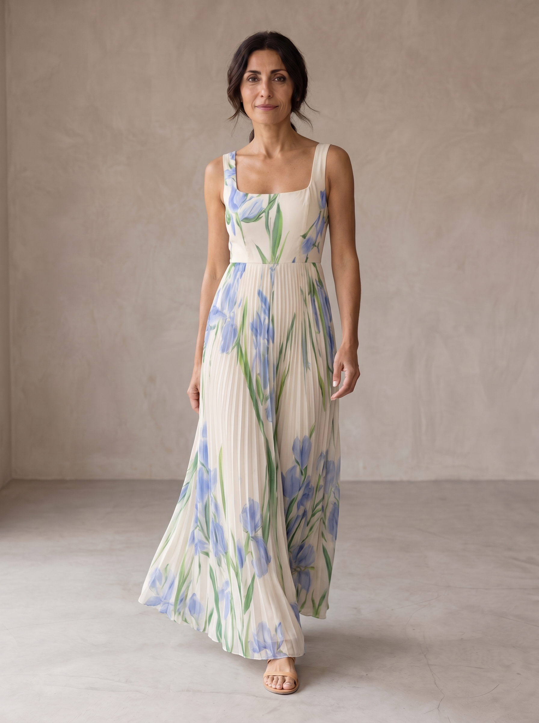 Oriah | Vestido largo floral con corte evasé