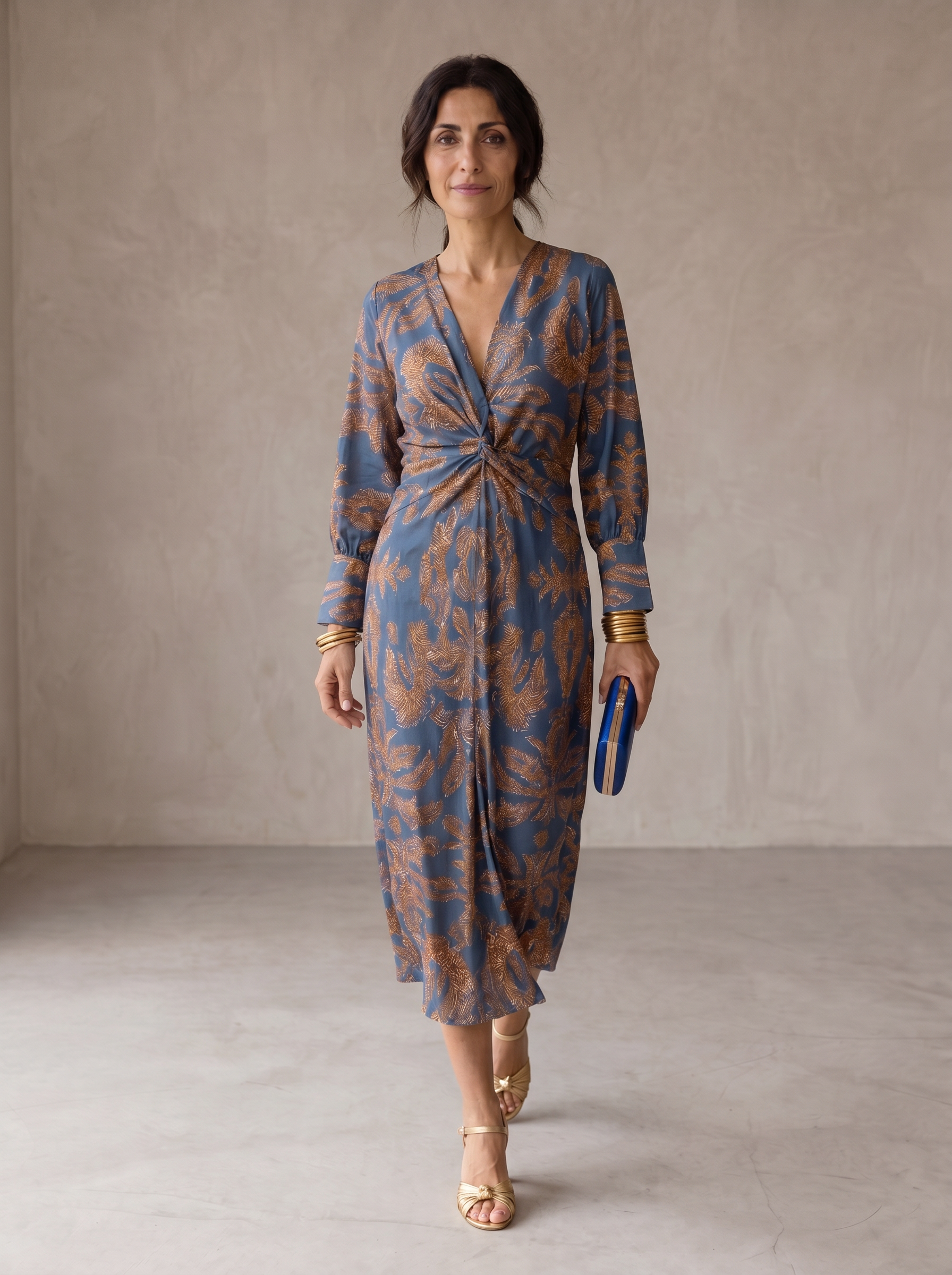 Celeste | Vestido midi floral elegante