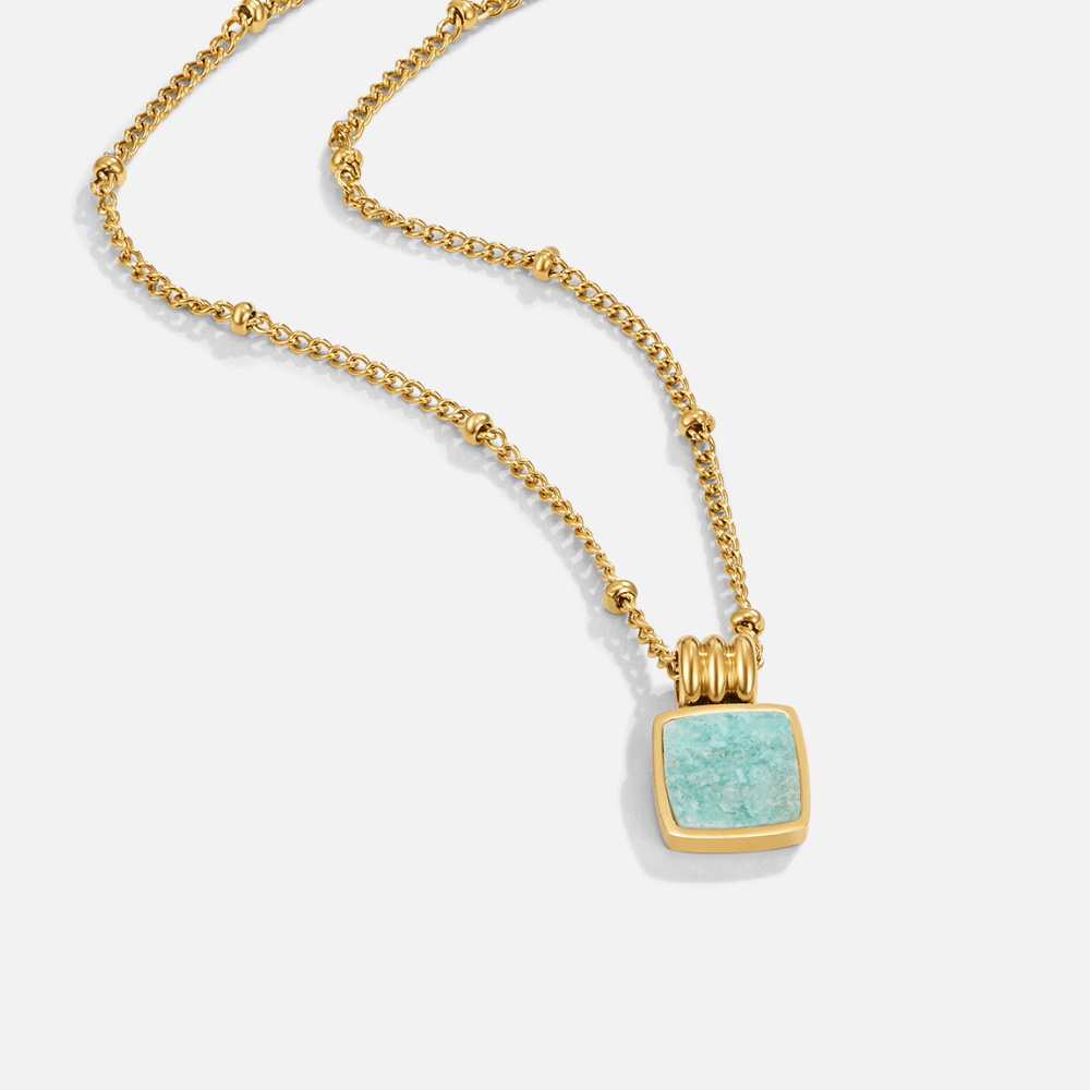 Collar Lucia con Colgante Verde