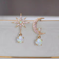 Pendientes de perla clásicos en forma de estrella por Vega Madrid, pendientes elegantes y sofisticados para ocasiones especiales.