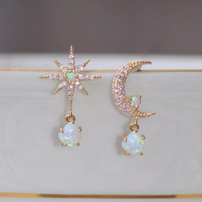 Pendientes de perla clásicos en forma de estrella por Vega Madrid, pendientes elegantes y sofisticados para ocasiones especiales.