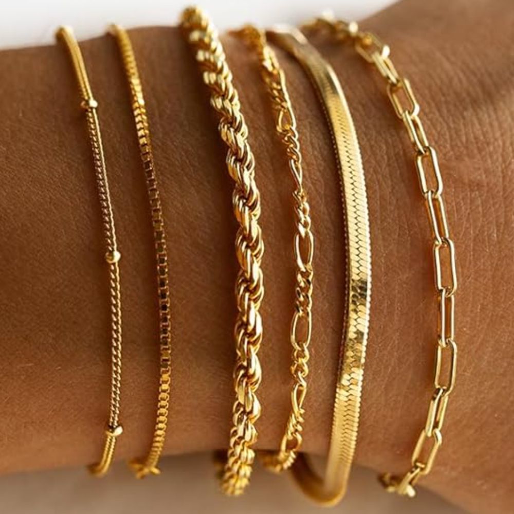 Isabella | Set de Pulseras Doradas Clásicas