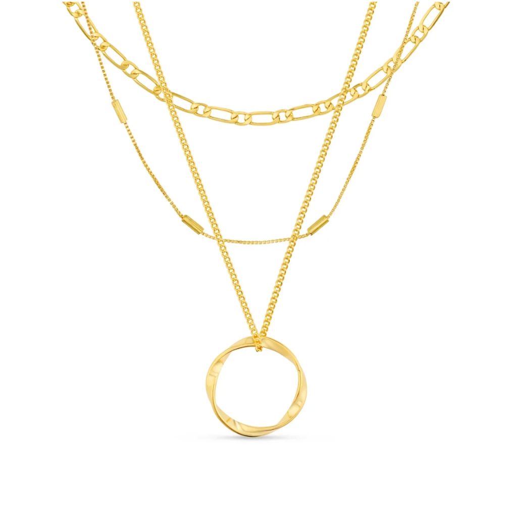 Collar Dorado de Tres Hilos Clásico