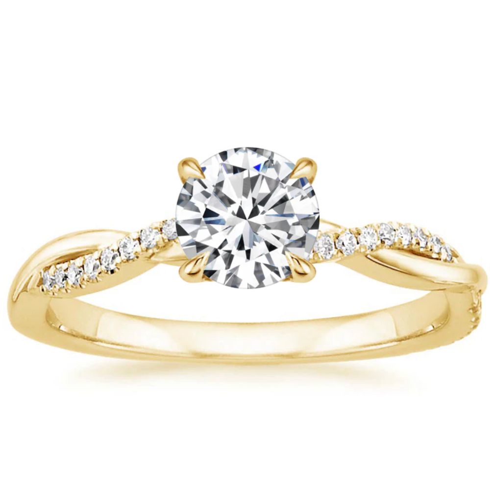 Jane | Anillo Trenzado con Diamantes