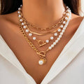 Set de Collares Vintage de Perlas y Cadena Serpiente