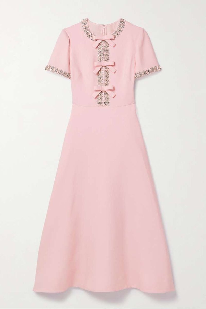 Zoe | Vestido Midi con Lazo y Cristales